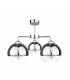 Ice Multi Arm Semi Flush Ceiling Light Silver, 40cm, 3x E27