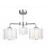 Deco Multi Arm Semi Flush Ceiling Light Silver, 40cm, 3x E27