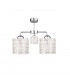 Diament Multi Arm Semi Flush Ceiling Light Silver, 40cm, 3x E27