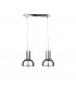 Ice Bar Pendant Ceiling Light Silver, 50cm, 2x E27
