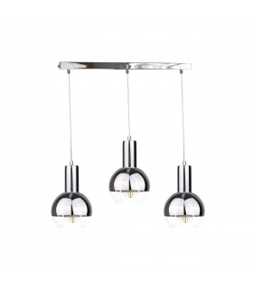 Ice Bar Pendant Ceiling Light Silver, 60cm, 3x E27