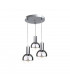 Ice Cluster Pendant Ceiling Light Silver, 30cm, 3x E27