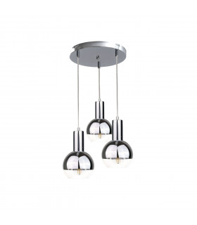 Ice Cluster Pendant Ceiling Light Silver, 30cm, 3x E27