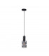 Cross Slim Pendant Ceiling Light Black, 10cm, 1x E27