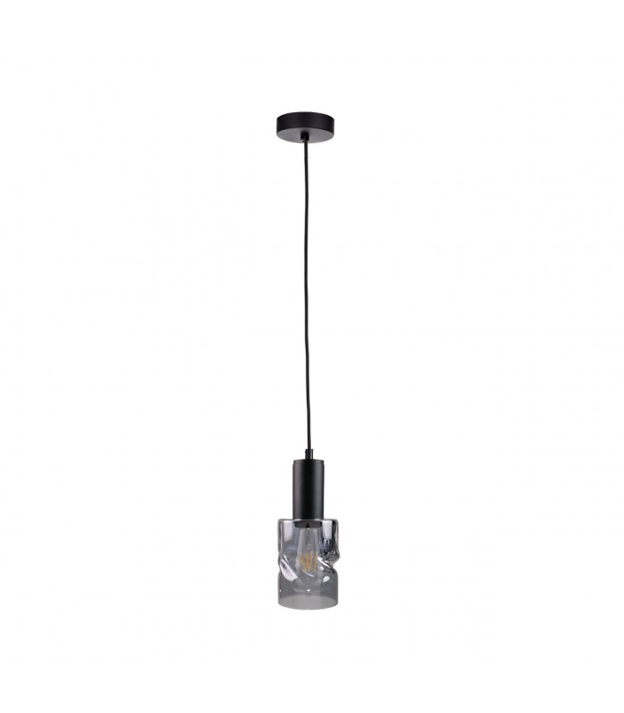 Cross Slim Pendant Ceiling Light Black, 10cm, 1x E27
