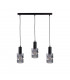 Cross Bar Pendant Ceiling Light Black, 60cm, 3x E27
