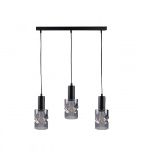 Cross Bar Pendant Ceiling Light Black, 60cm, 3x E27