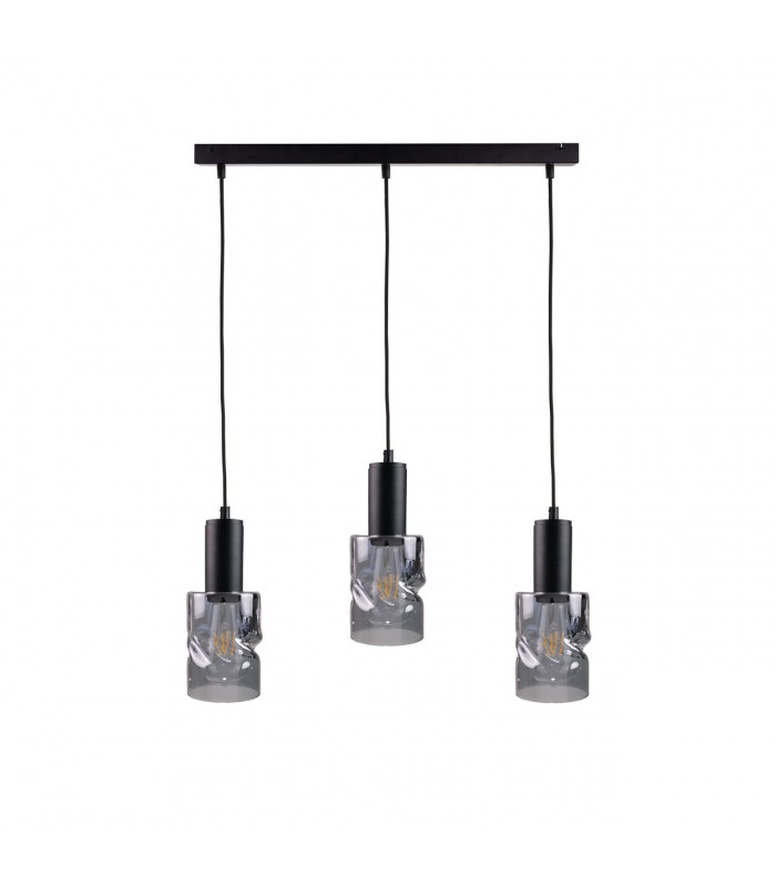 Cross Bar Pendant Ceiling Light Black, 60cm, 3x E27