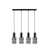 Cross Bar Pendant Ceiling Light Black, 60cm, 4x E27
