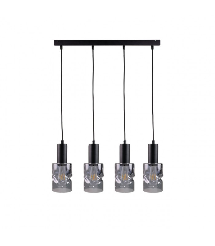 Cross Bar Pendant Ceiling Light Black, 60cm, 4x E27