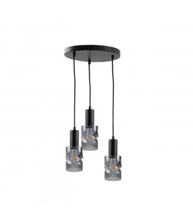 Cross Cluster Pendant Ceiling Light Black, 30cm, 3x E27