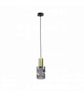 Cross Slim Pendant Ceiling Light Black, 10cm, 1x E27