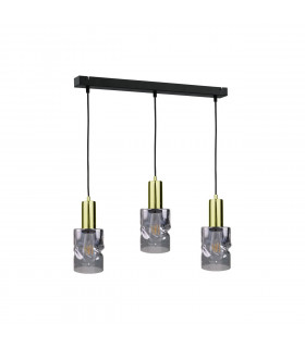 Cross Bar Pendant Ceiling Light Black, 60cm, 3x E27