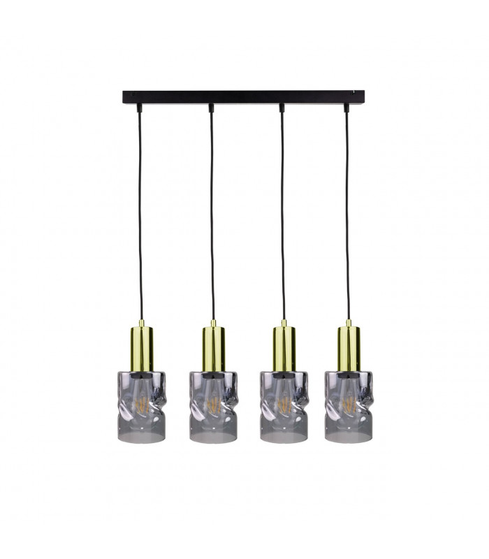 Cross Bar Pendant Ceiling Light Black, 60cm, 4x E27