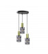 Cross Cluster Pendant Ceiling Light Black, 30cm, 3x E27