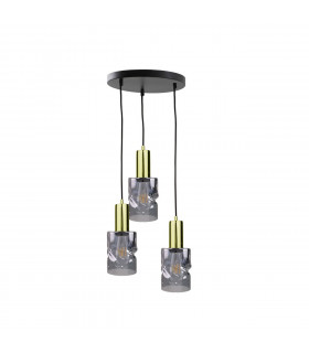 Cross Cluster Pendant Ceiling Light Black, 30cm, 3x E27