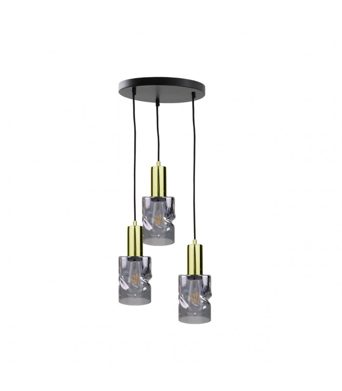 Cross Cluster Pendant Ceiling Light Black, 30cm, 3x E27