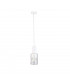 Cross Slim Pendant Ceiling Light White, 10cm, 1x E27