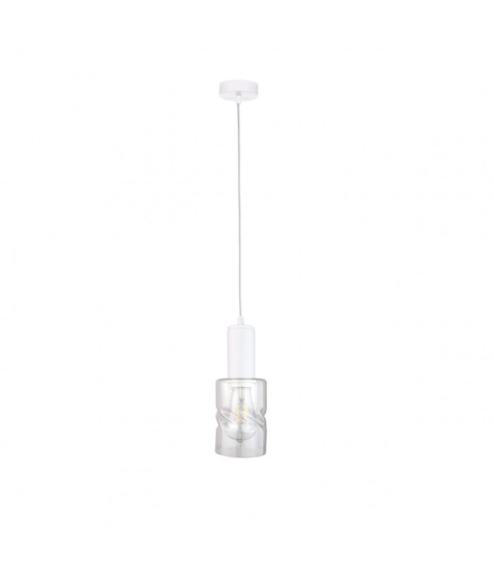 Cross Slim Pendant Ceiling Light White, 10cm, 1x E27