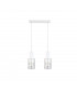 Cross Bar Pendant Ceiling Light White, 50cm, 2x E27