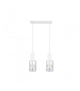 Cross Bar Pendant Ceiling Light White, 50cm, 2x E27