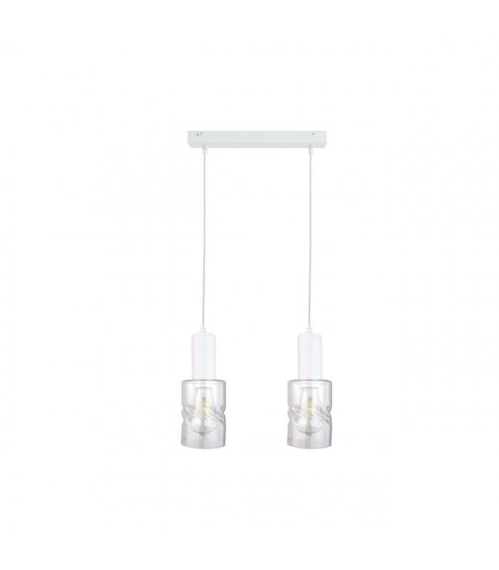 Cross Bar Pendant Ceiling Light White, 50cm, 2x E27