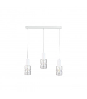 Cross Bar Pendant Ceiling Light White, 60cm, 3x E27