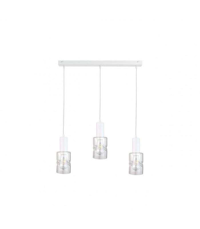 Cross Bar Pendant Ceiling Light White, 60cm, 3x E27