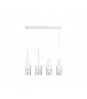 Cross Bar Pendant Ceiling Light White, 60cm, 4x E27