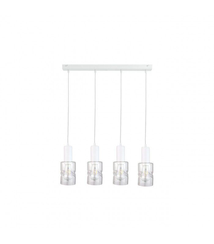 Cross Bar Pendant Ceiling Light White, 60cm, 4x E27
