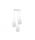 Cross Cluster Pendant Ceiling Light White, 30cm, 3x E27