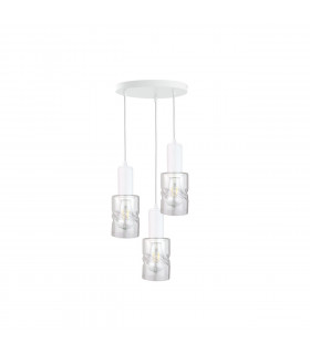Cross Cluster Pendant Ceiling Light White, 30cm, 3x E27