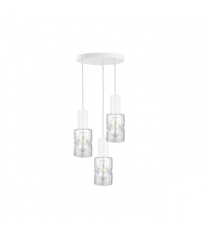 Cross Cluster Pendant Ceiling Light White, 30cm, 3x E27