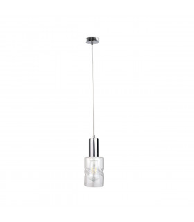 Cross Slim Pendant Ceiling Light Silver, 10cm, 1x E27