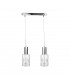 Cross Bar Pendant Ceiling Light Silver, 50cm, 2x E27