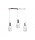 Cross Bar Pendant Ceiling Light Silver, 60cm, 3x E27