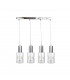 Cross Bar Pendant Ceiling Light Silver, 60cm, 4x E27