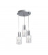 Cross Cluster Pendant Ceiling Light Silver, 30cm, 3x E27