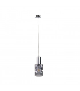 Cross Slim Pendant Ceiling Light Dark Silver, 10cm, 1x E27