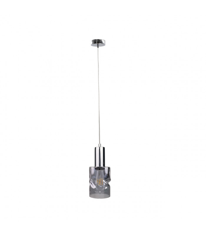 Cross Slim Pendant Ceiling Light Dark Silver, 10cm, 1x E27