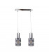 Cross Bar Pendant Ceiling Light Dark Silver, 50cm, 2x E27