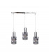 Cross Bar Pendant Ceiling Light Dark Silver, 60cm, 3x E27