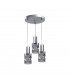 Cross Cluster Pendant Ceiling Light Dark Silver, 30cm, 3x E27
