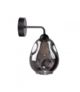 Loki Dome Wall Lamp Black, 23cm, 1x E27