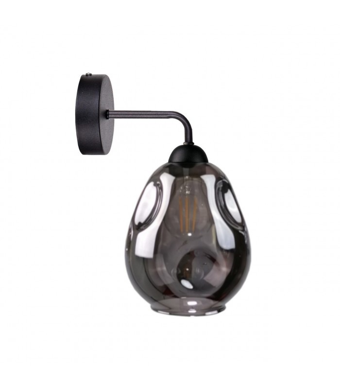 Loki Dome Wall Lamp Black, 23cm, 1x E27