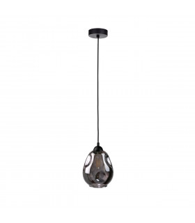 Loki Dome Pendant Ceiling Light Black, 15cm, 1x E27