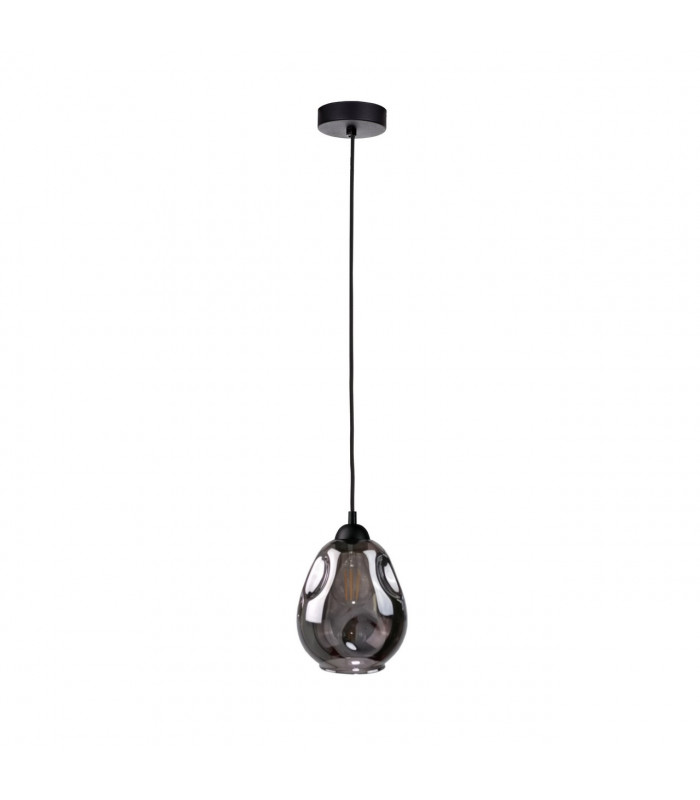 Loki Dome Pendant Ceiling Light Black, 15cm, 1x E27