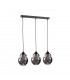 Loki Bar Pendant Ceiling Light Black, 60cm, 3x E27