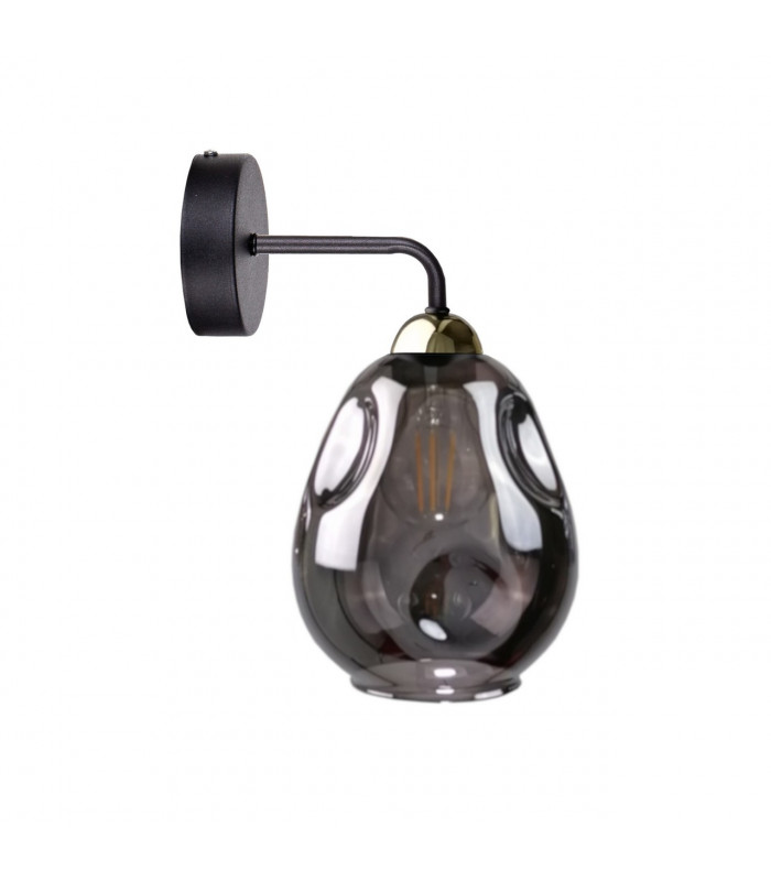 Loki Dome Wall Lamp Black, 23cm, 1x E27