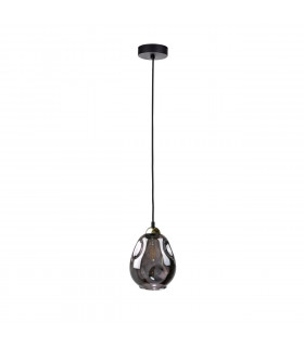 Loki Dome Pendant Ceiling Light Black, 15cm, 1x E27